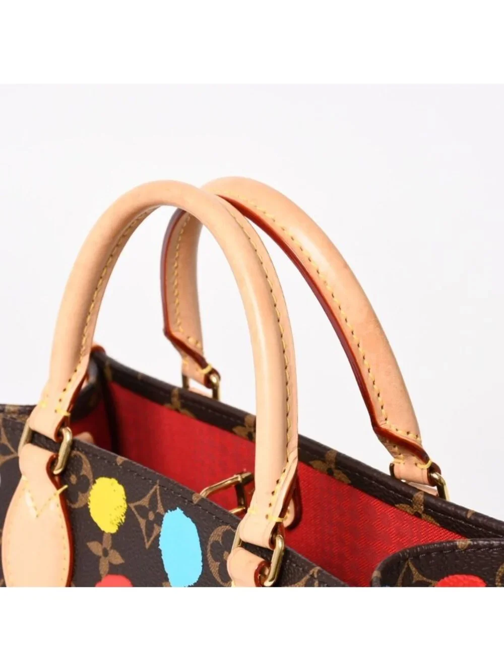 Louis Vuitton 2-Way Shoulder Bag On The Go PM Yayoi Kusama Dot Paint